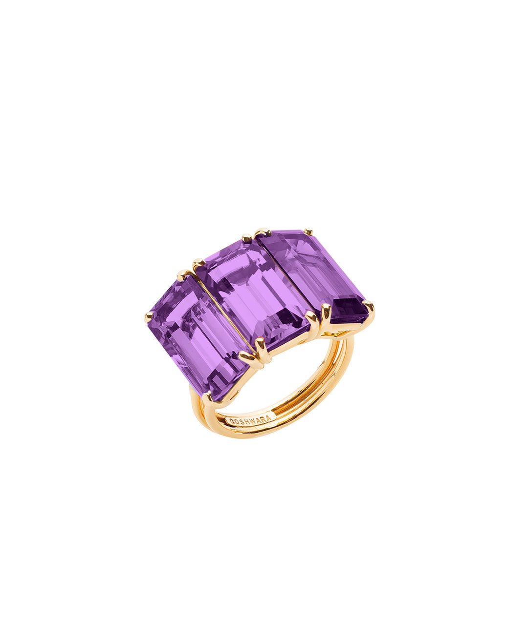 Yellow gold-Amethyst