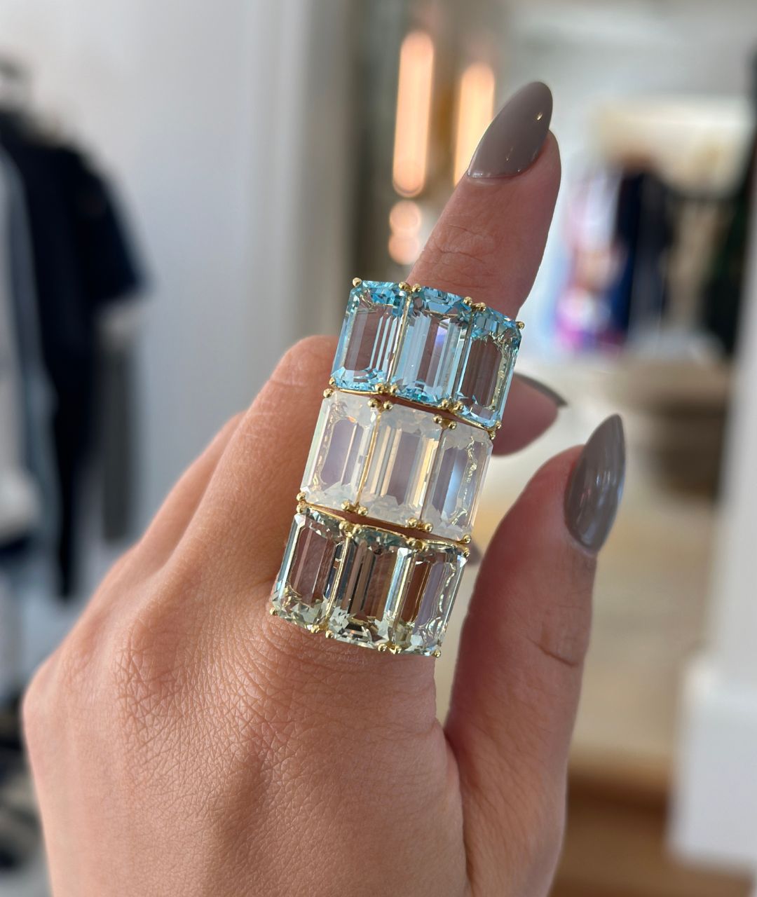 Yellow gold-Moon Quartz