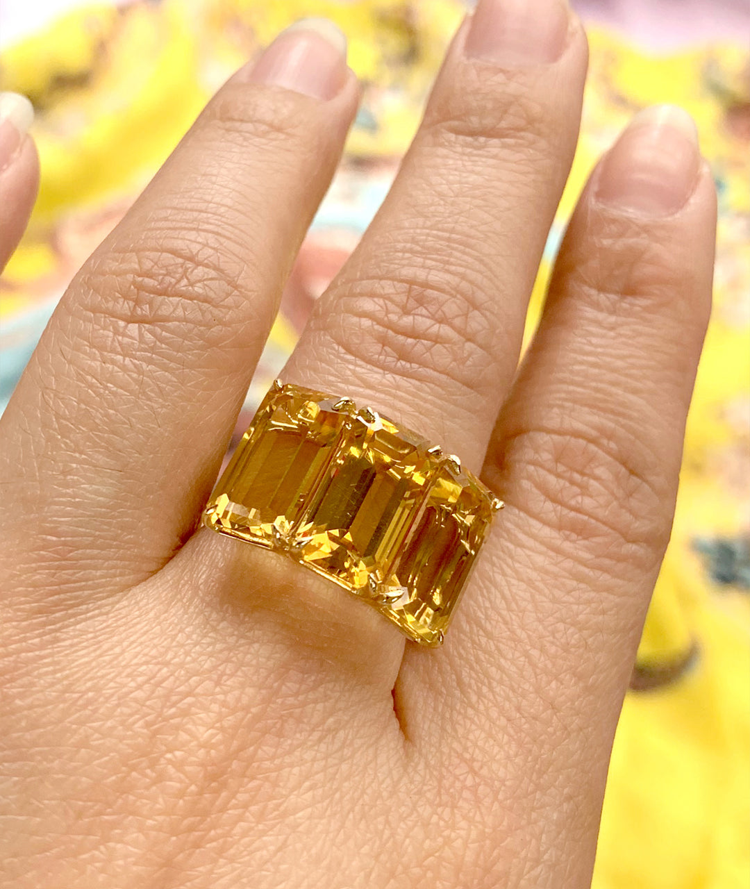 Yellow gold-Citrine