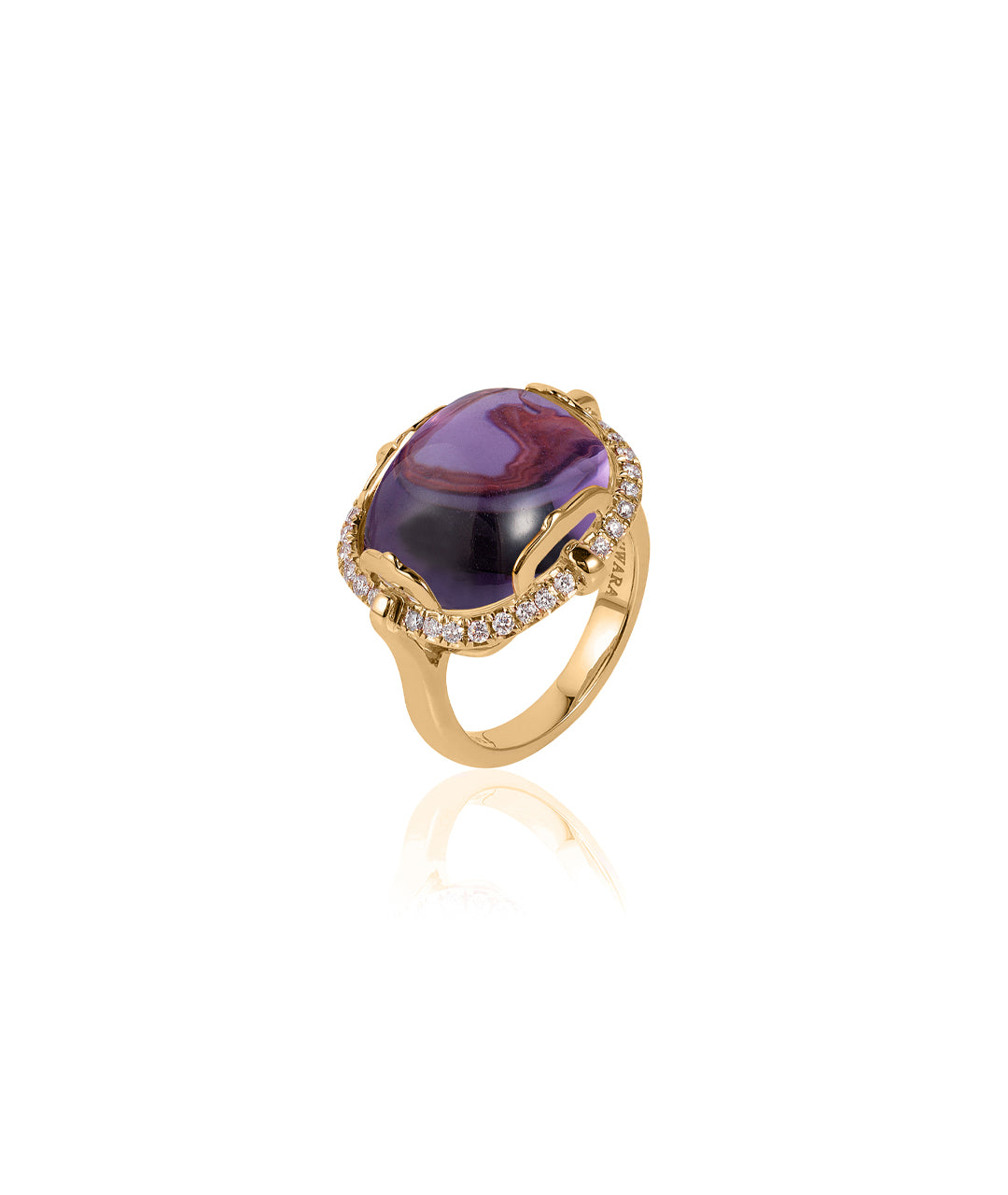 Yellow gold-Amethyst