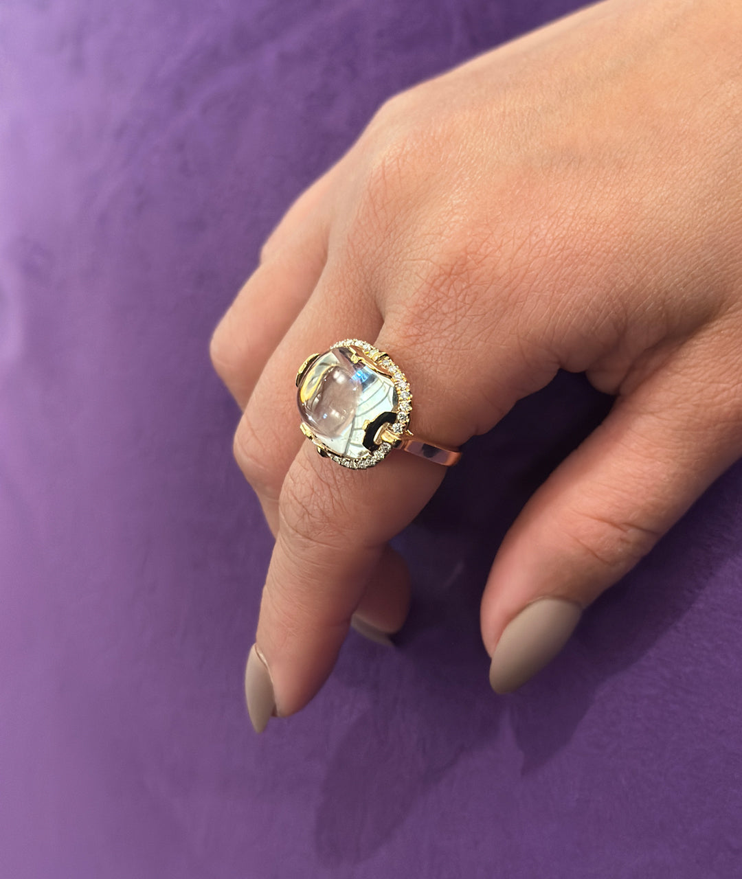 Rose gold-Rock Crystal