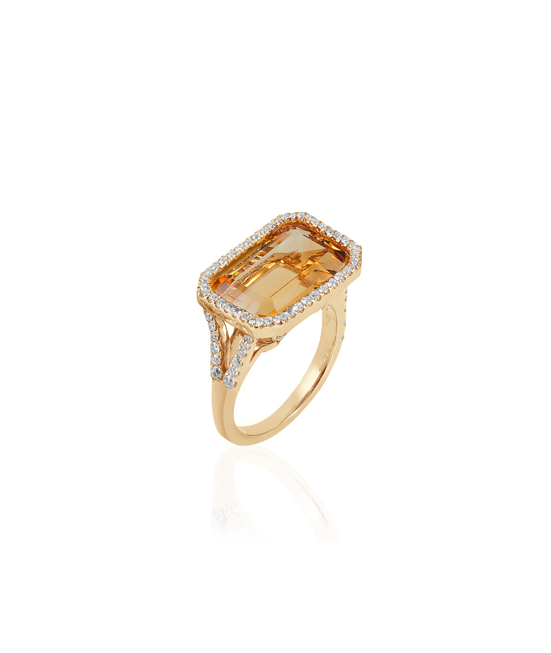 Yellow gold-Citrine
