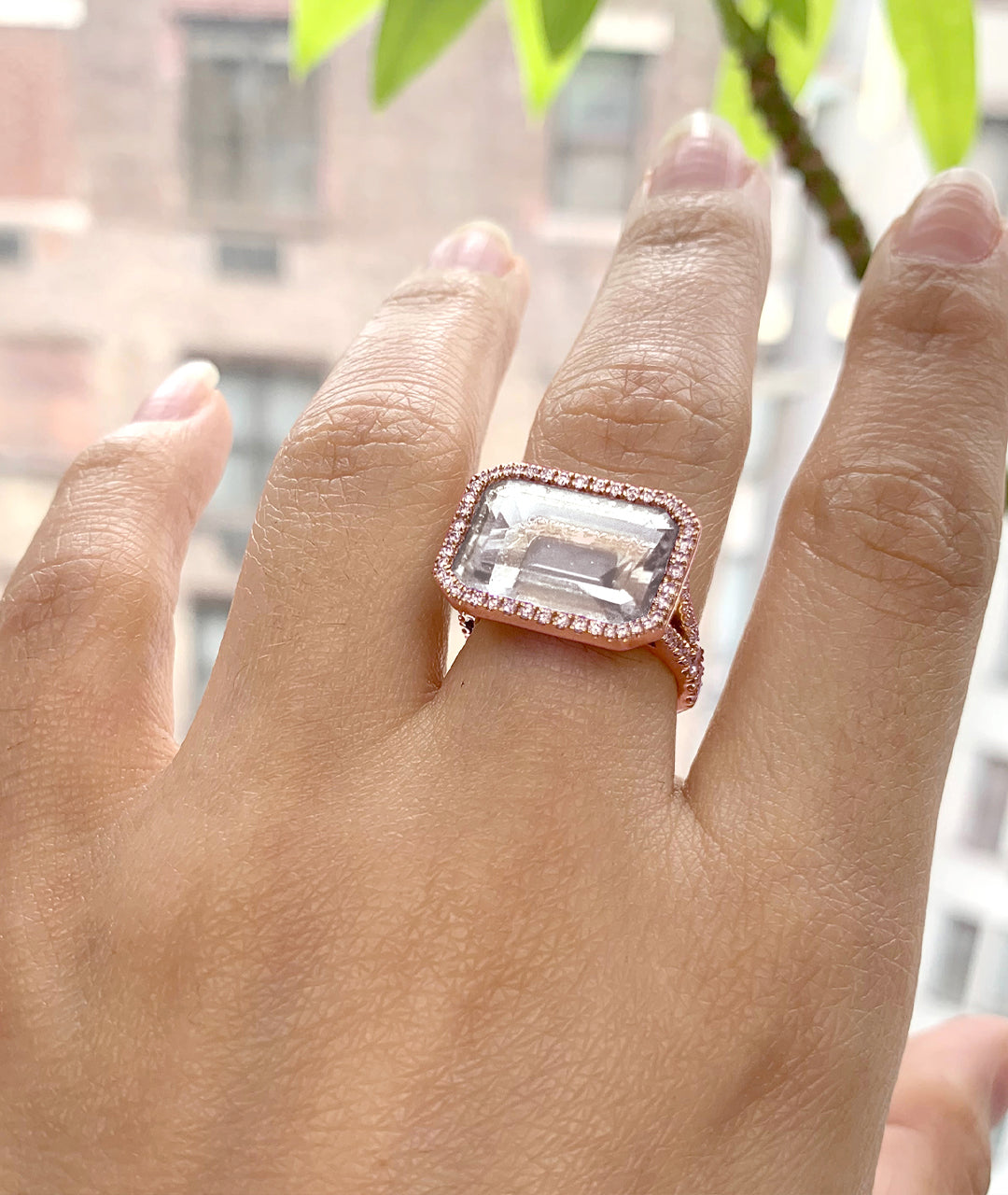 Rose gold-Rock Crystal