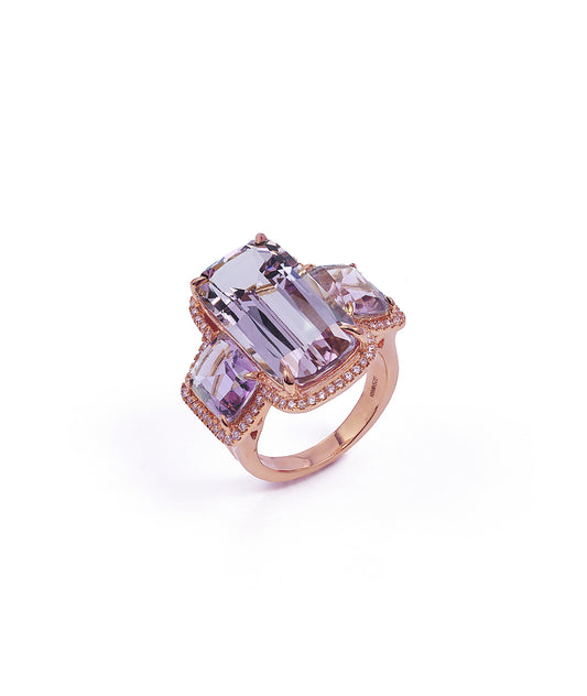 Rose gold-Lavender Amethyst