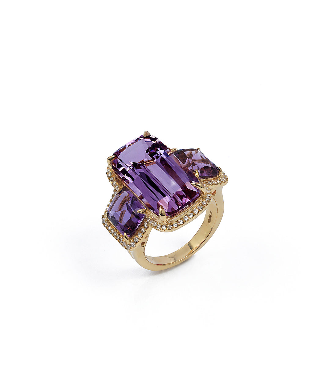 Yellow gold-Amethyst