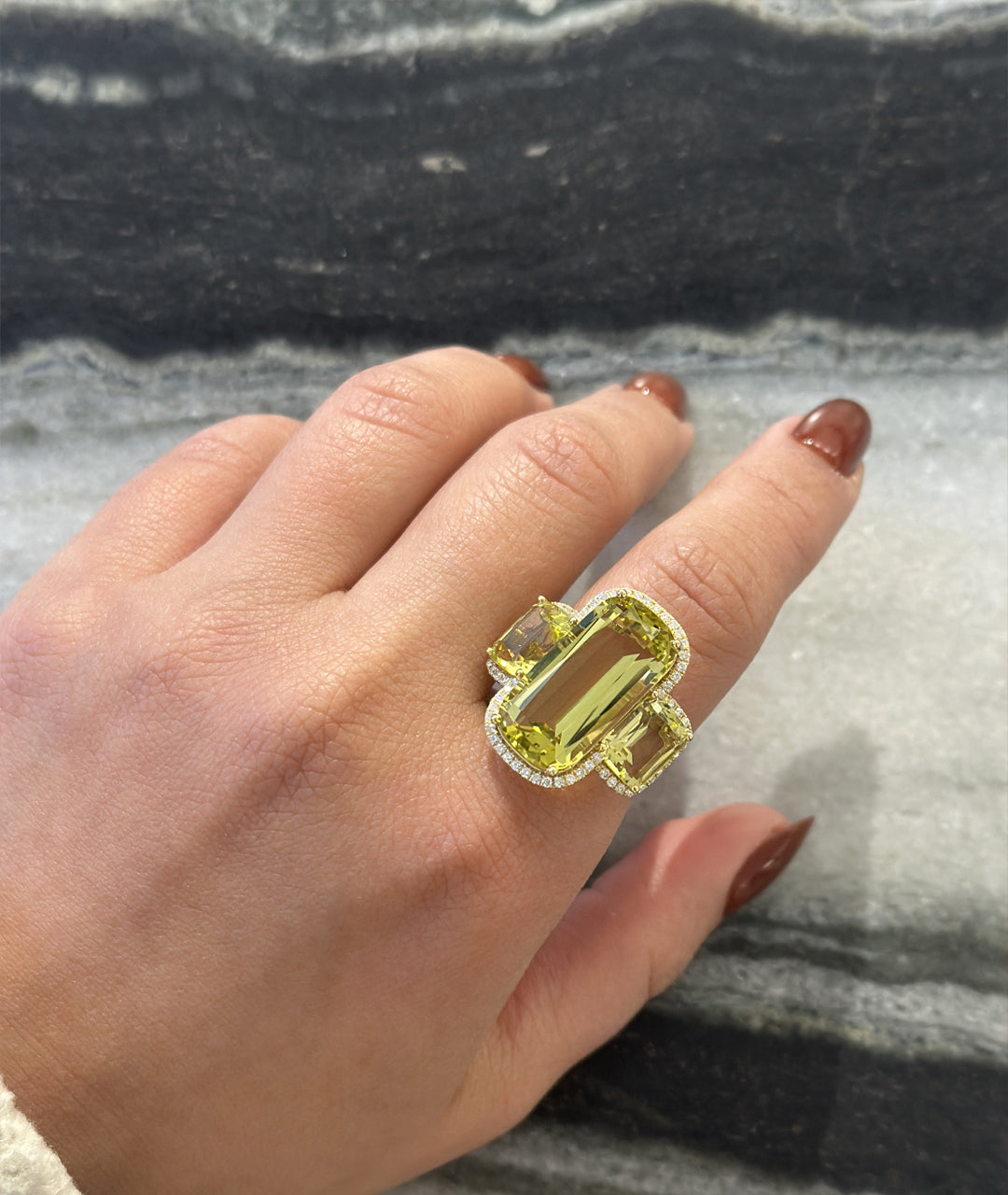 Yellow gold-Lemon Quartz