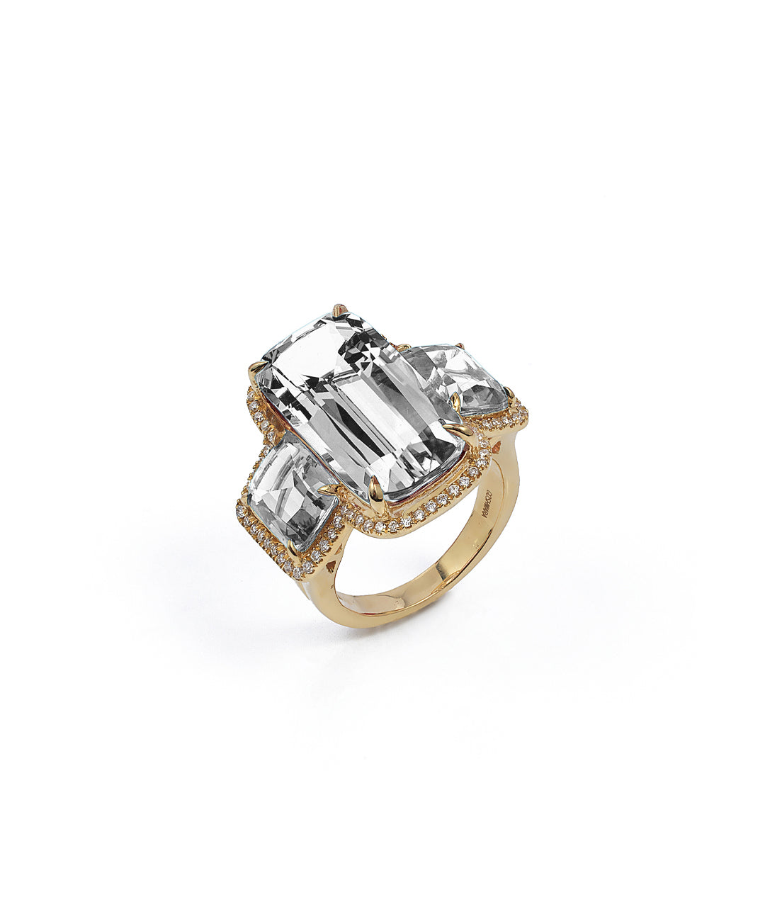 Yellow gold-Rock Crystal