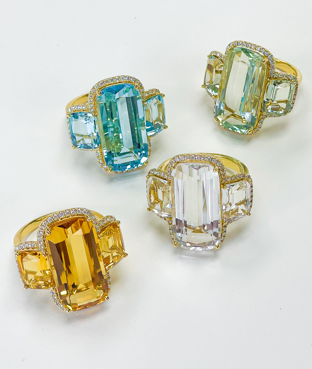 Yellow gold-Rock Crystal