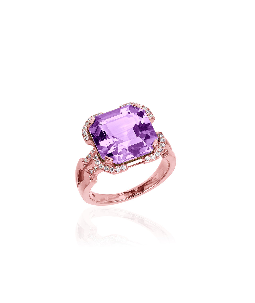 Rose gold-Lavender Amethyst