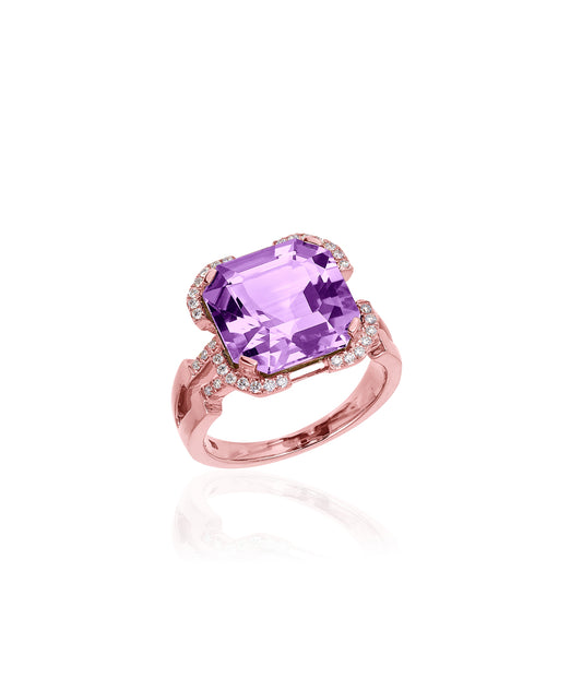 Rose gold-Lavender Amethyst