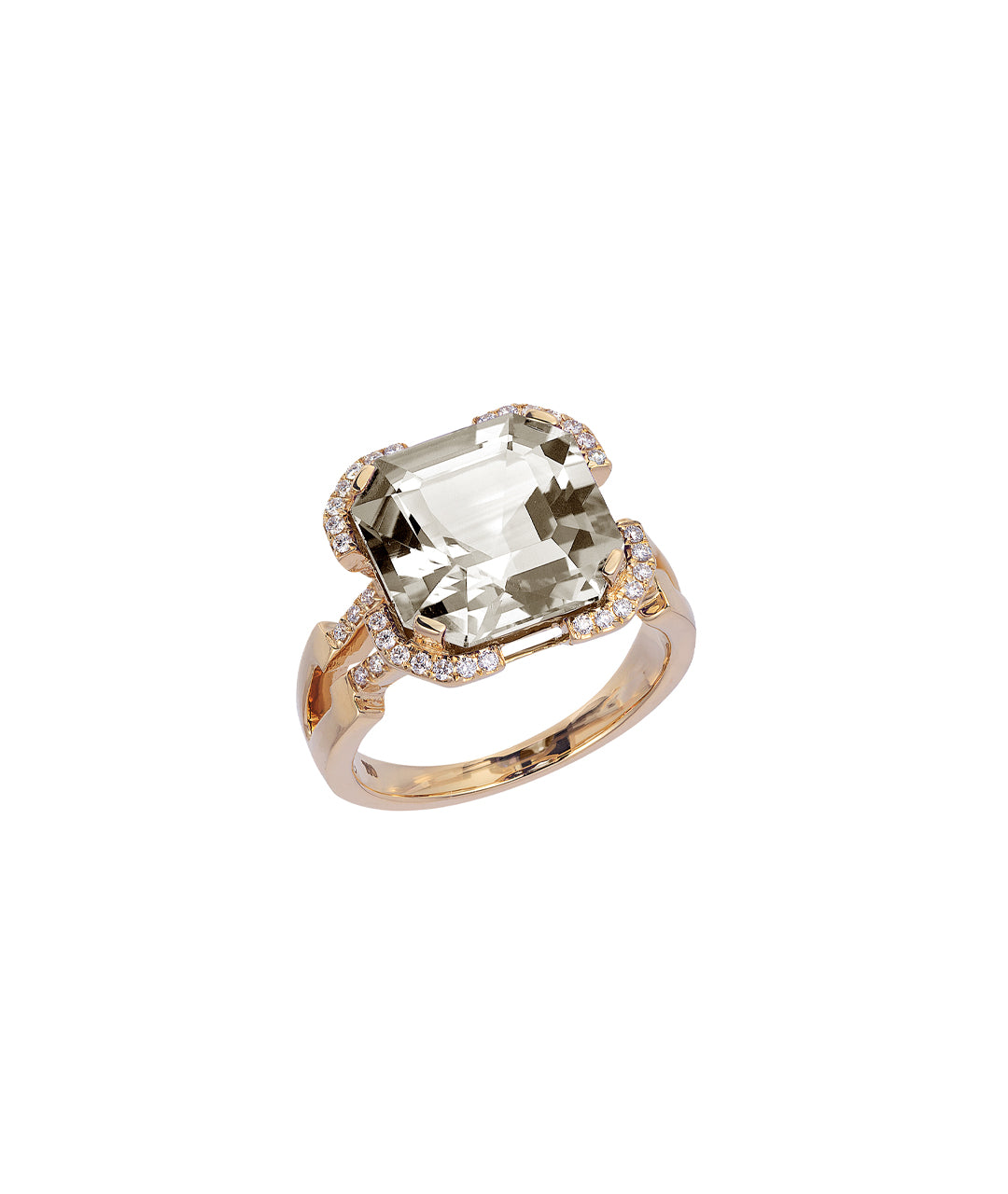 Yellow gold-Rock Crystal