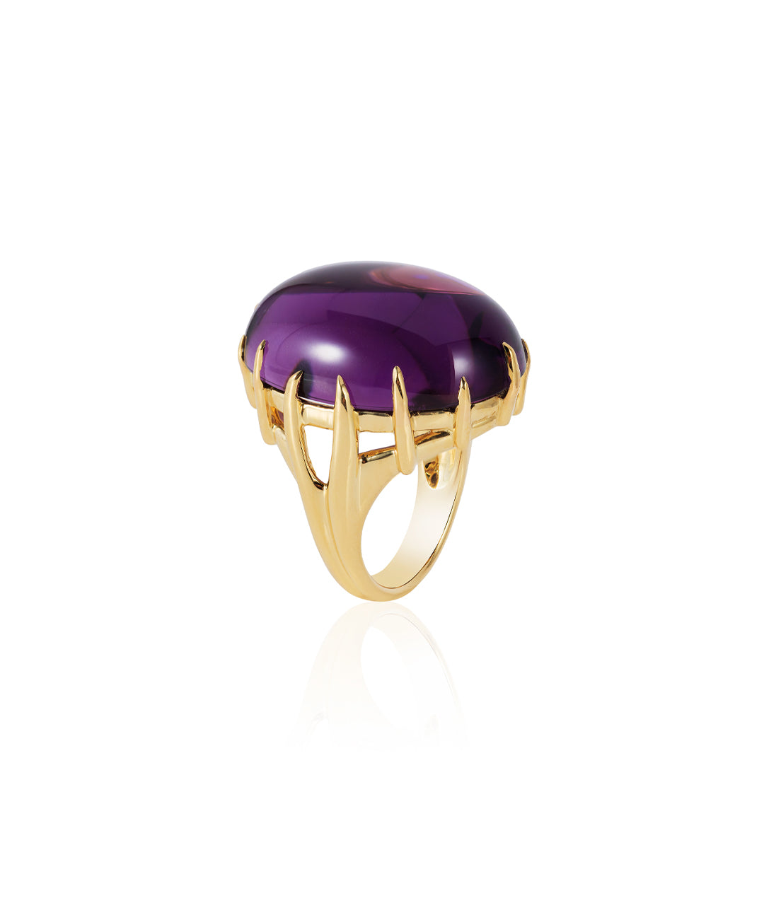 Amethyst Oval Cabochon Ring