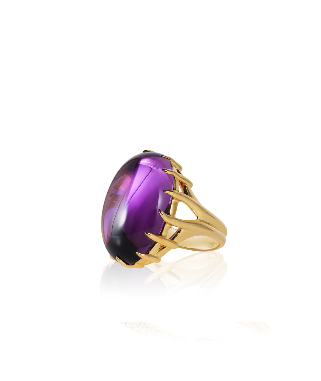 Amethyst Oval Cabochon Ring