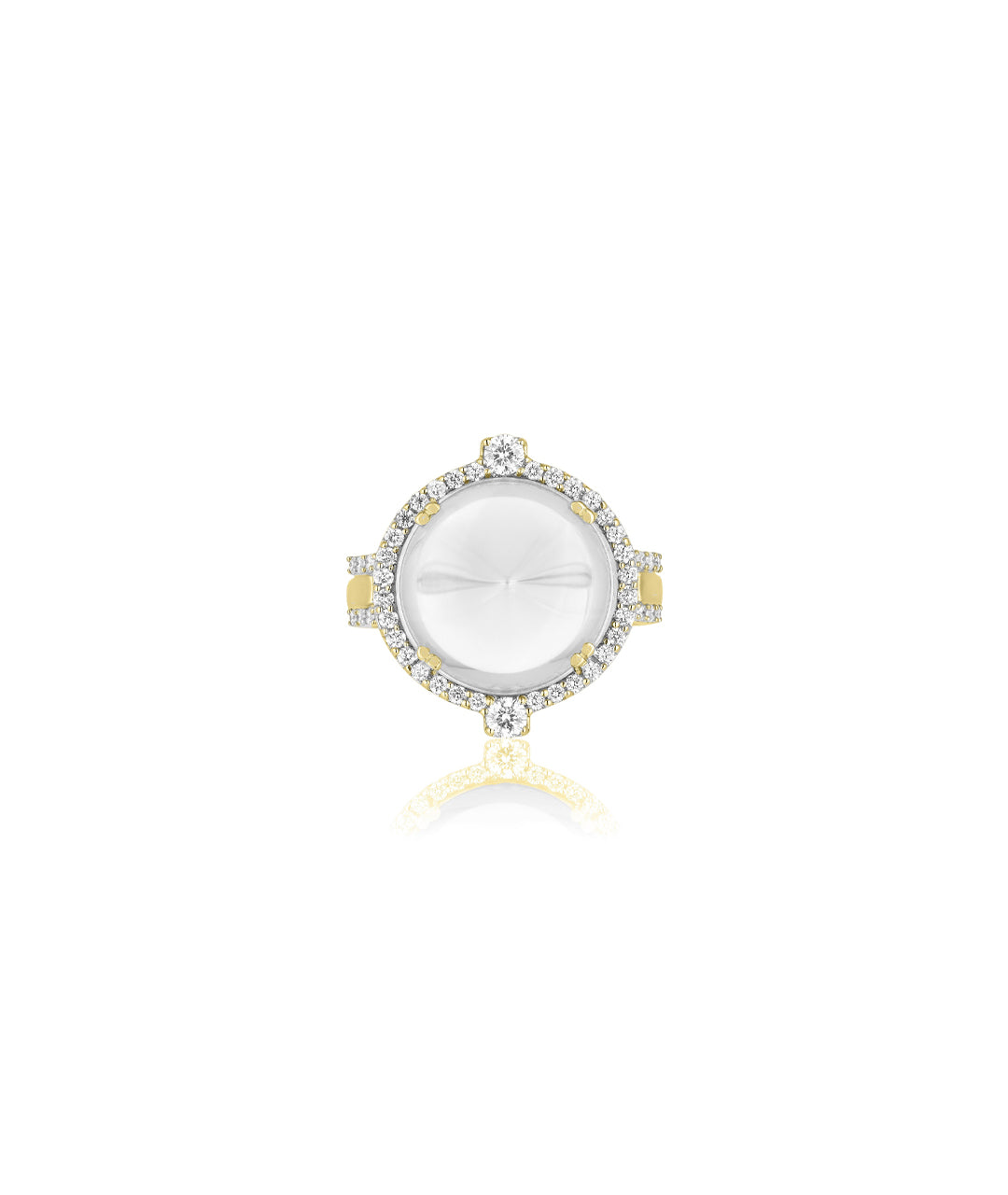 Yellow gold-Moon Quartz