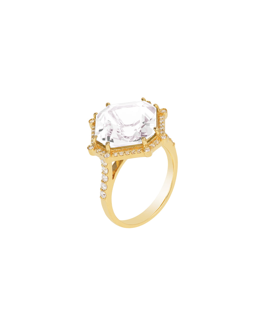 Yellow gold-Moon Quartz