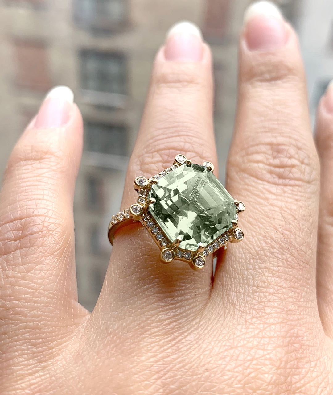 Yellow gold-Prasiolite