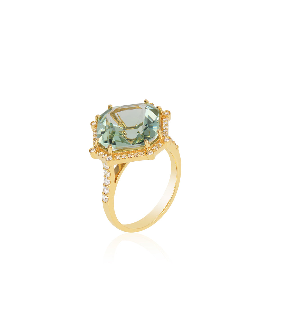 Yellow gold-Prasiolite