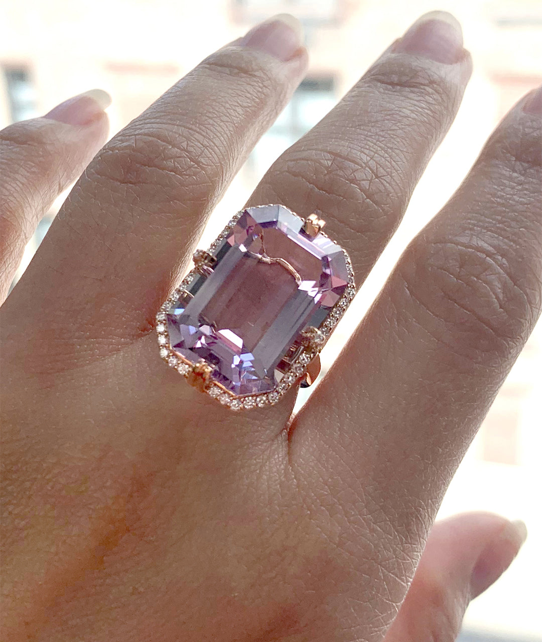 Rose gold-Lavender Amethyst