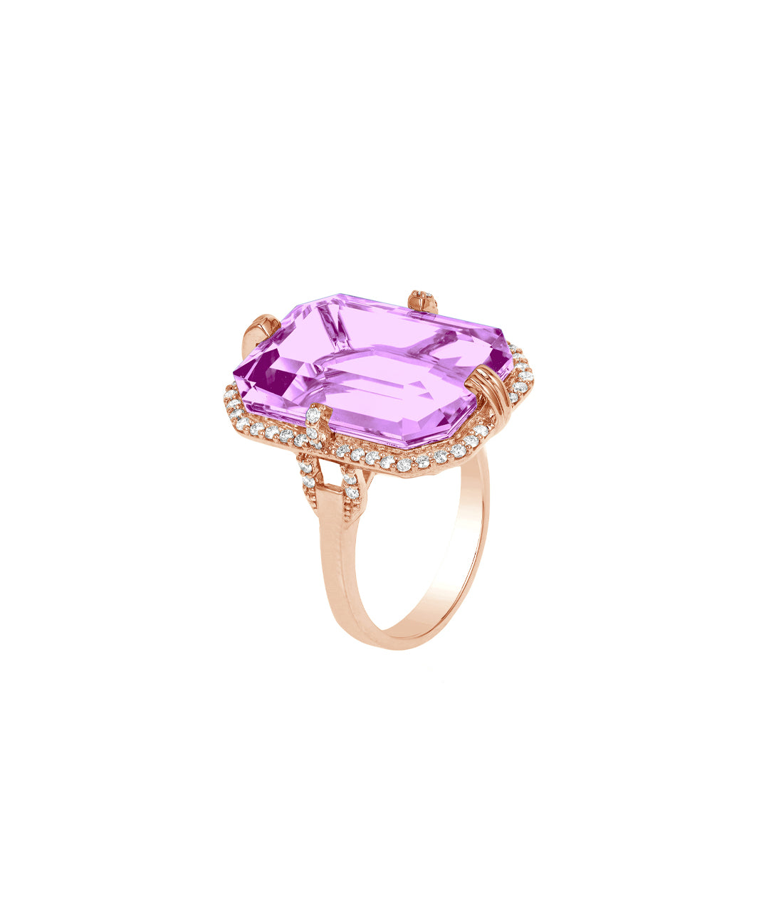 Rose gold-Lavender Amethyst