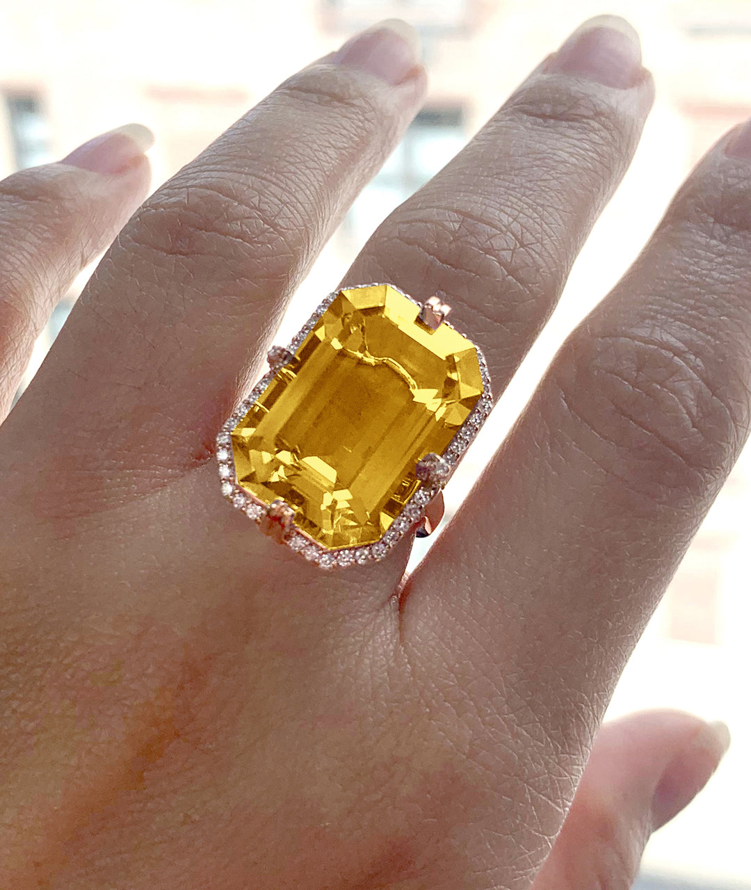 Yellow gold-Citrine