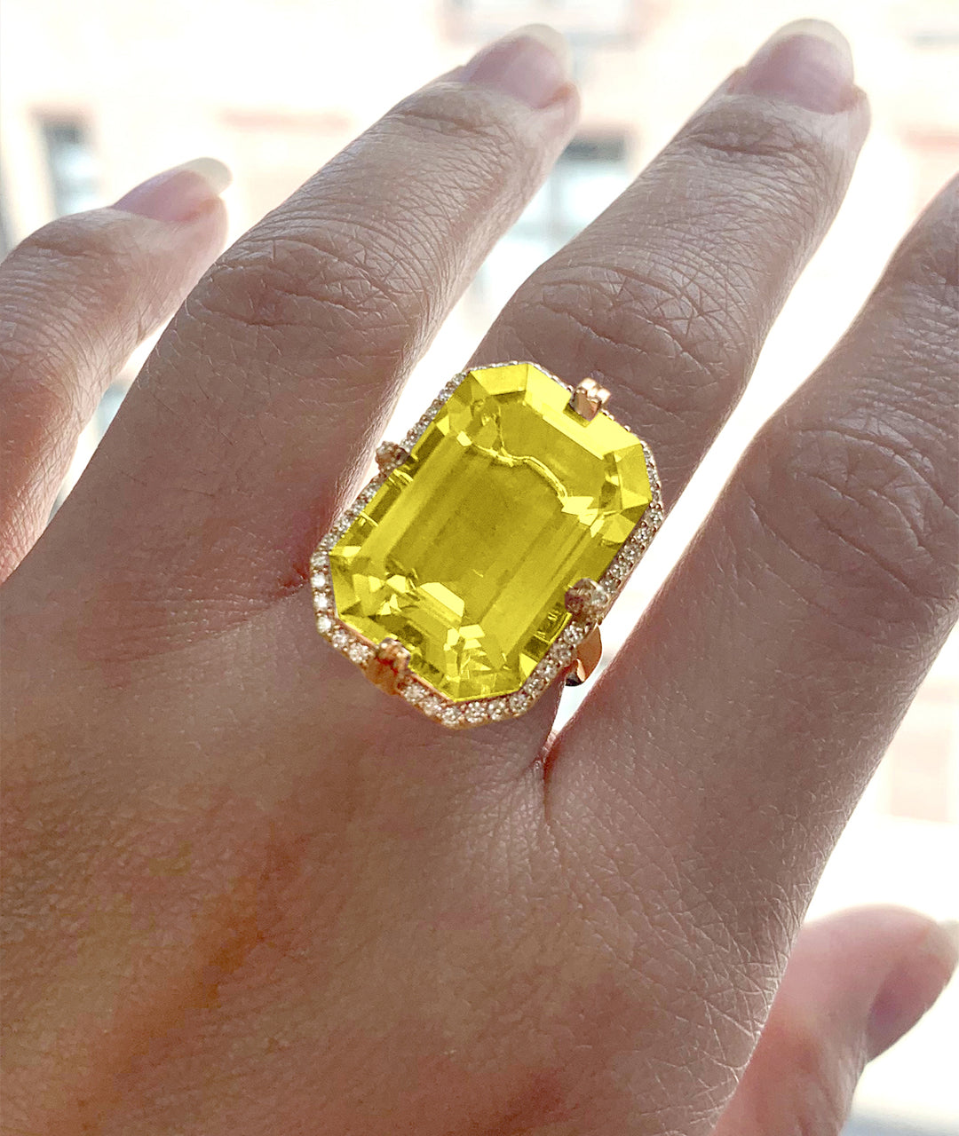 Yellow gold-Lemon Quartz