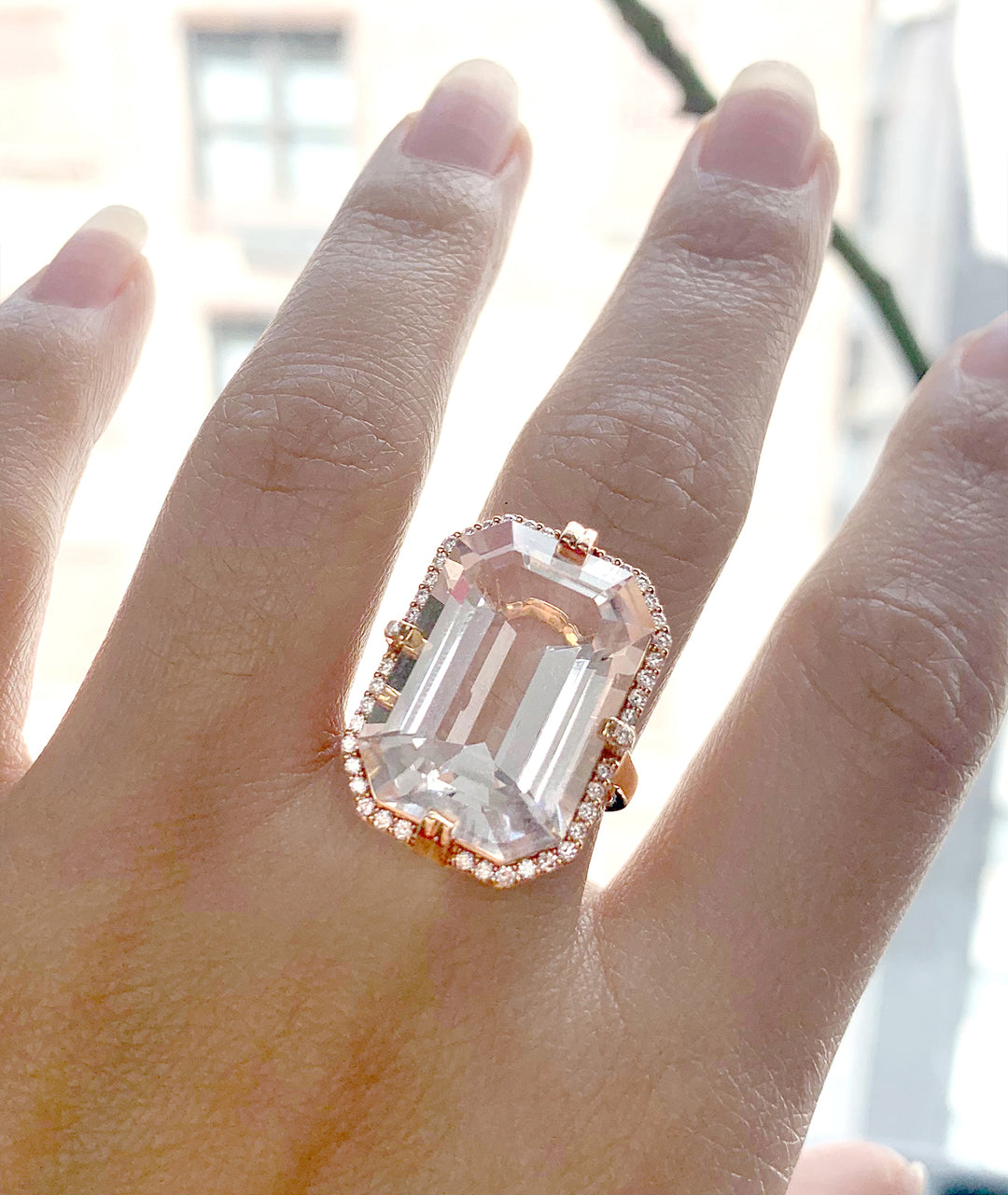 Rose gold-Rock Crystal