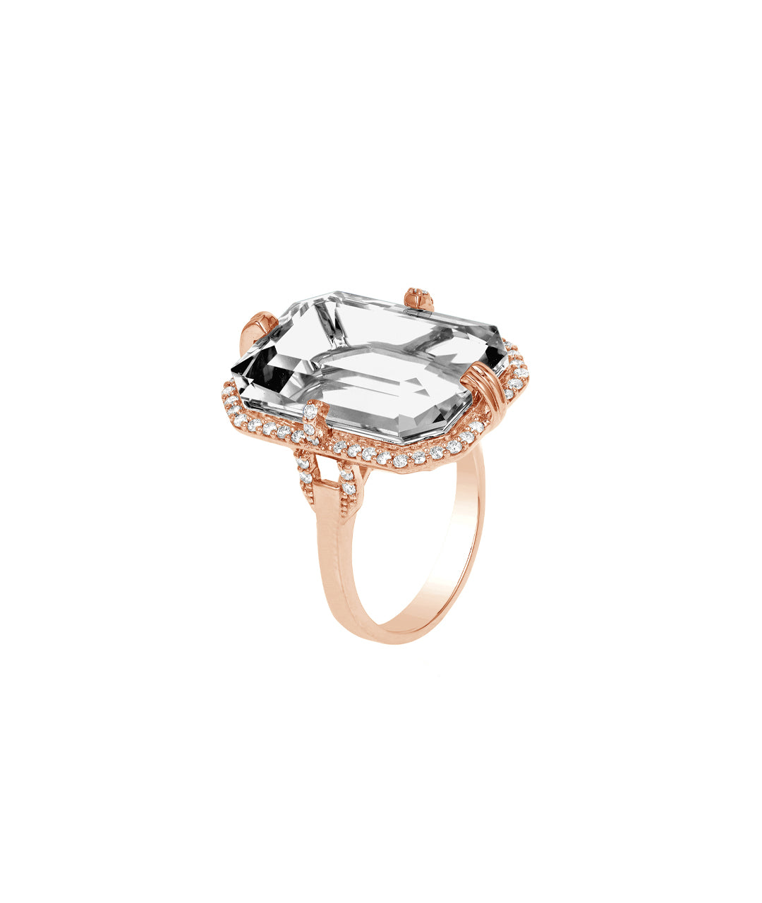 Rose gold-Rock Crystal