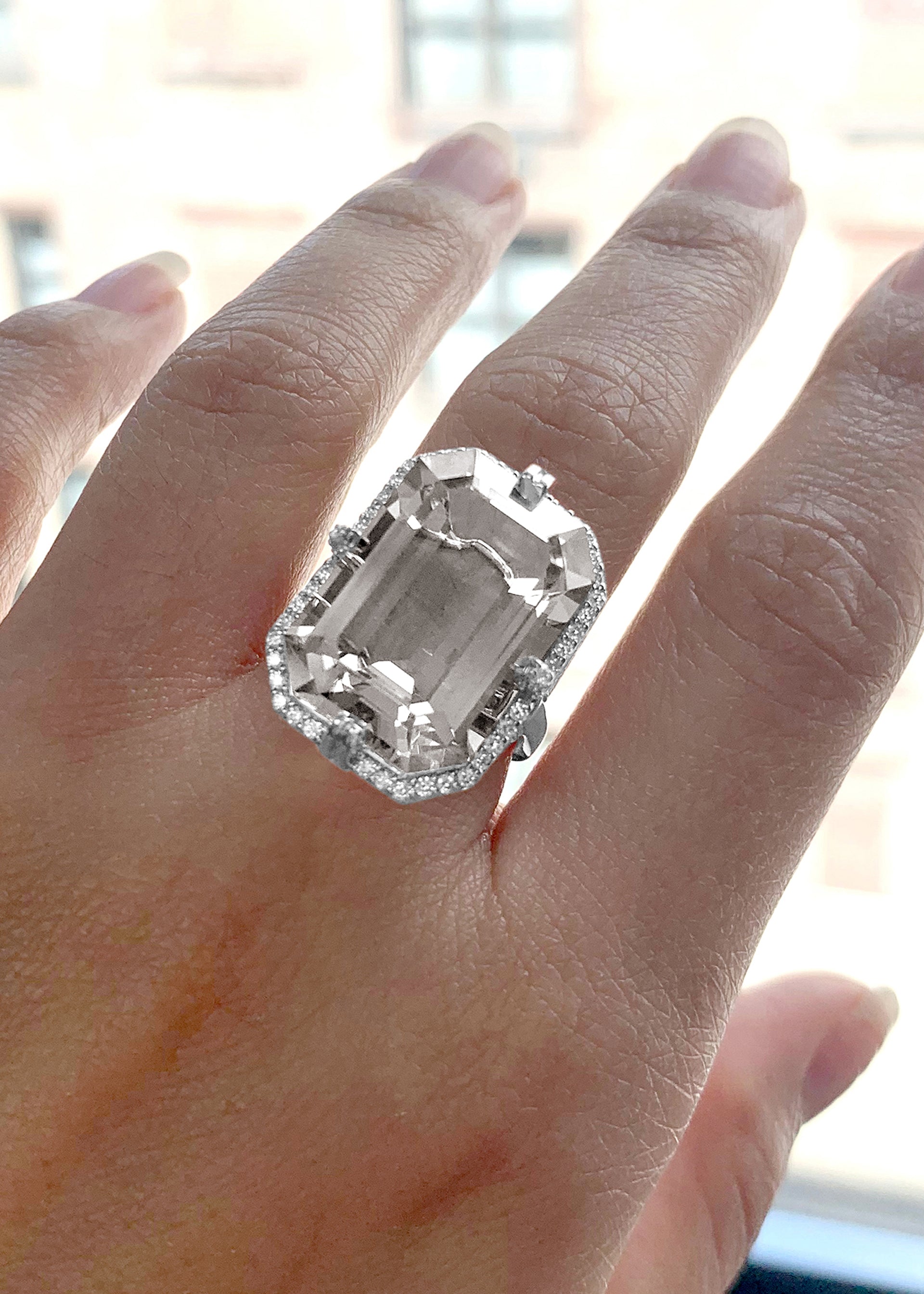 White gold-Rock Crystal