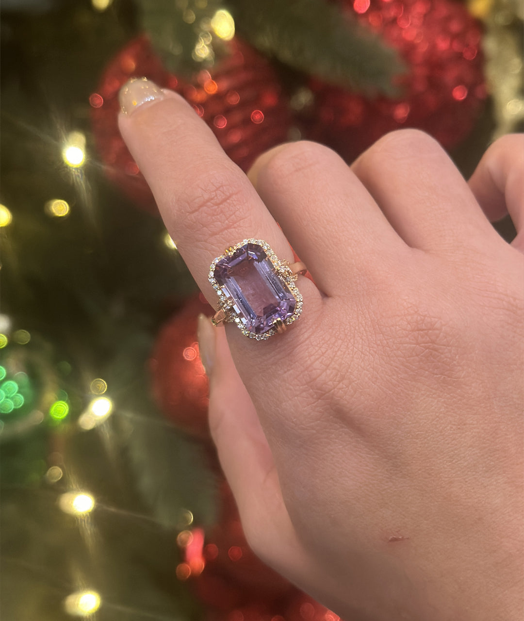 Rose gold-Lavender Amethyst