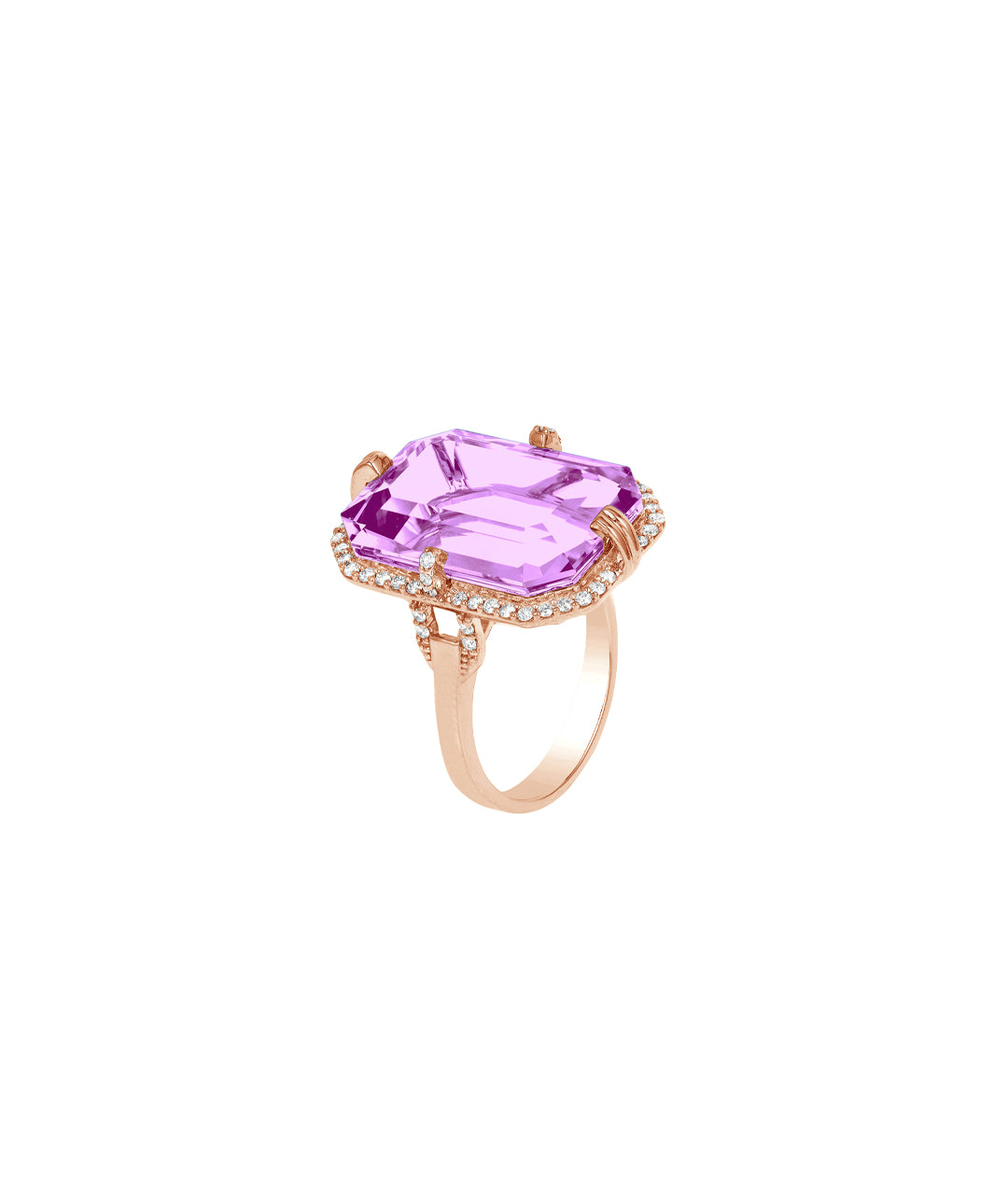 Rose gold-Lavender Amethyst