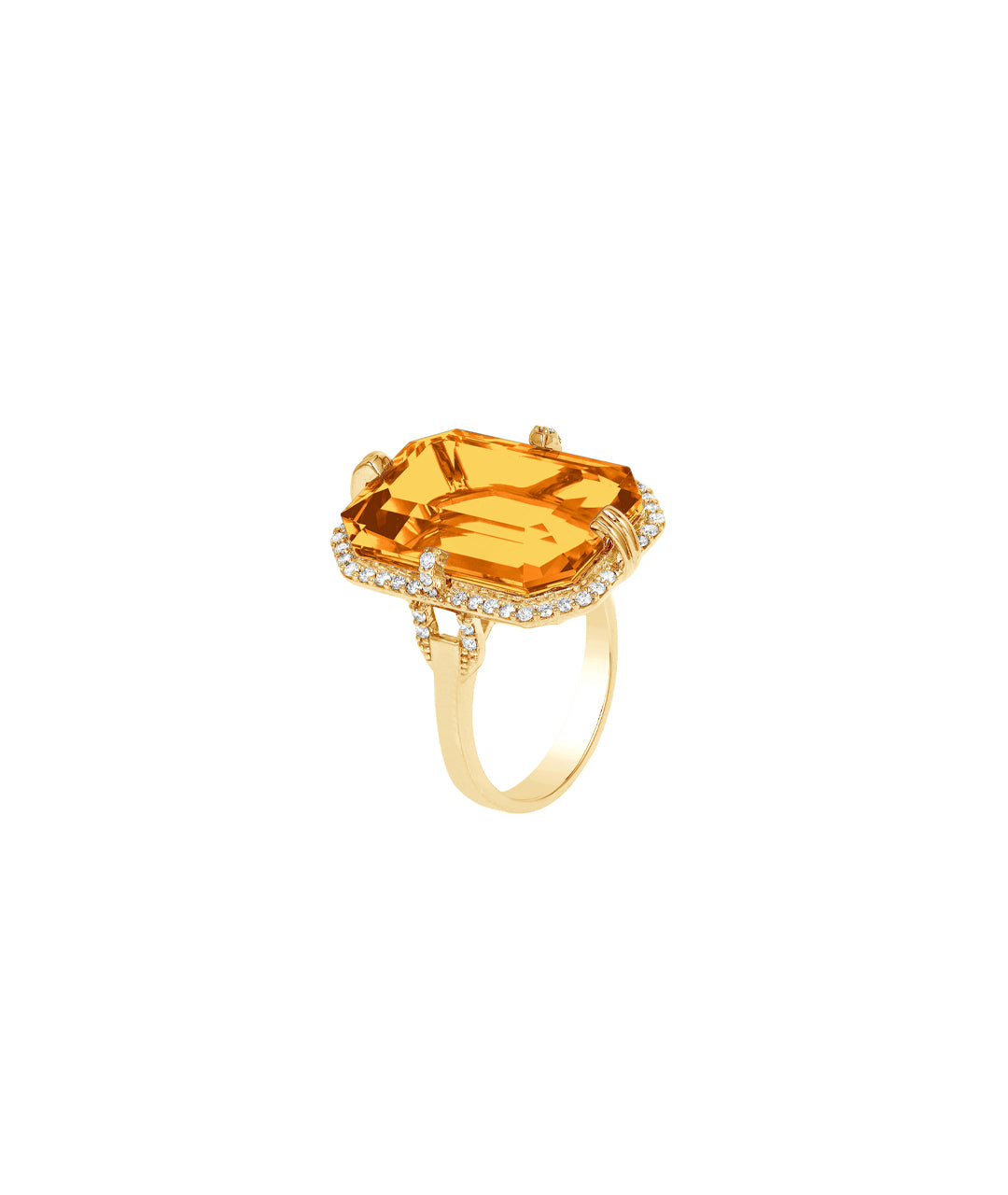 Yellow gold-Citrine