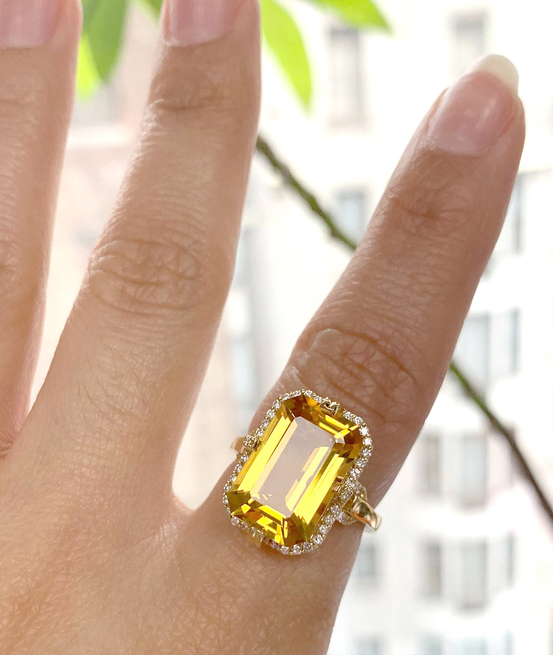 Yellow gold-Citrine