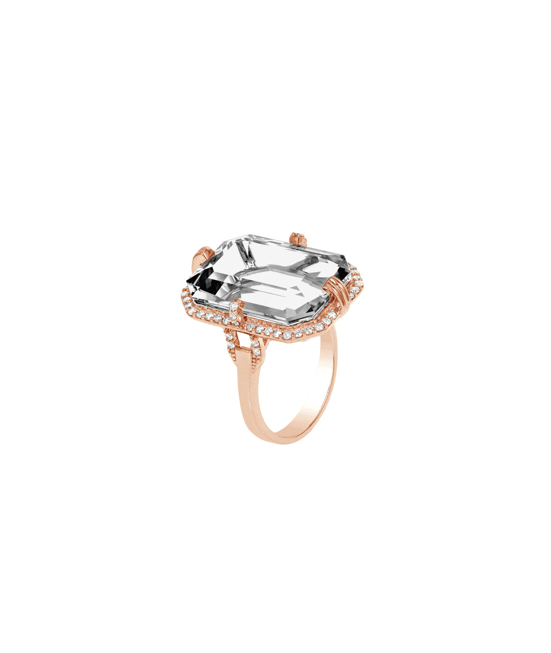 Rose gold-Rock Crystal