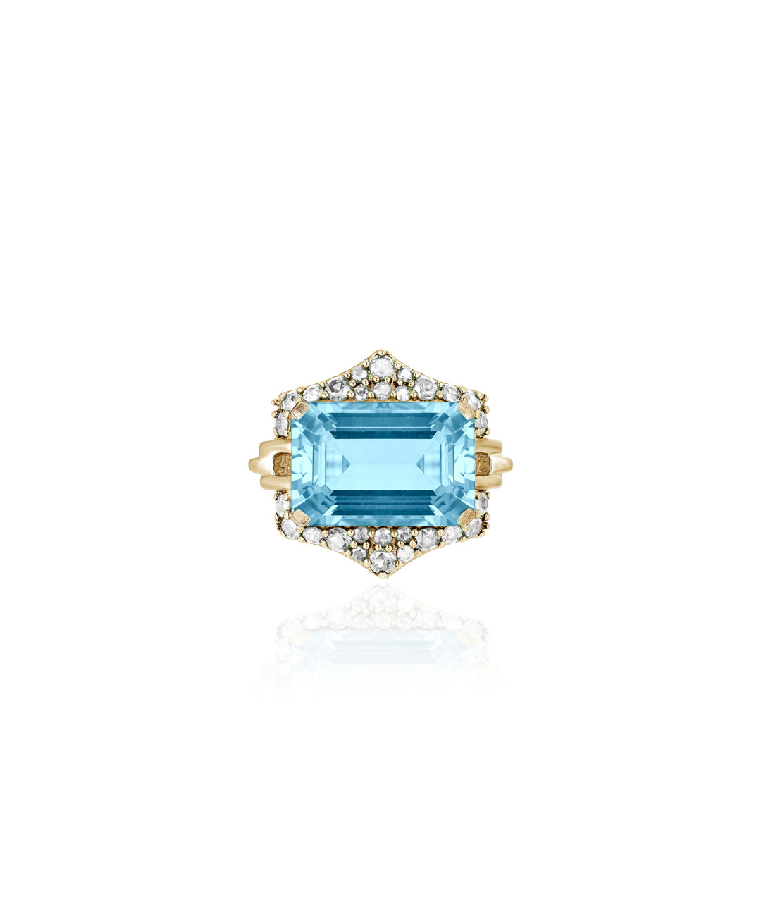 Blue Topaz with Diamond