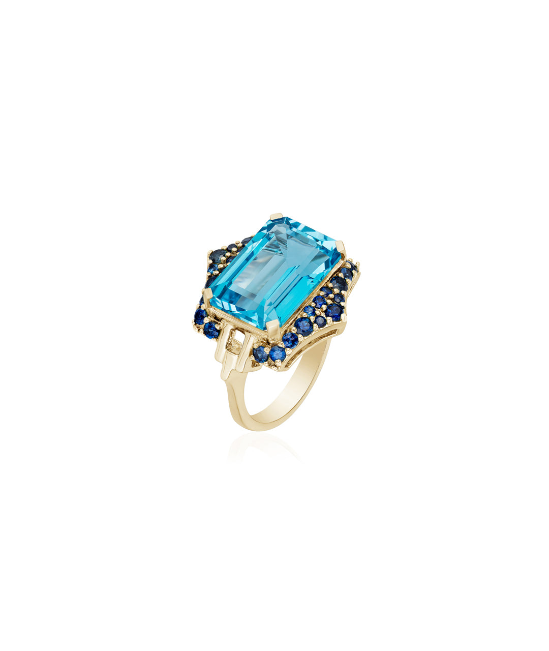 Blue Topaz with Sapphire