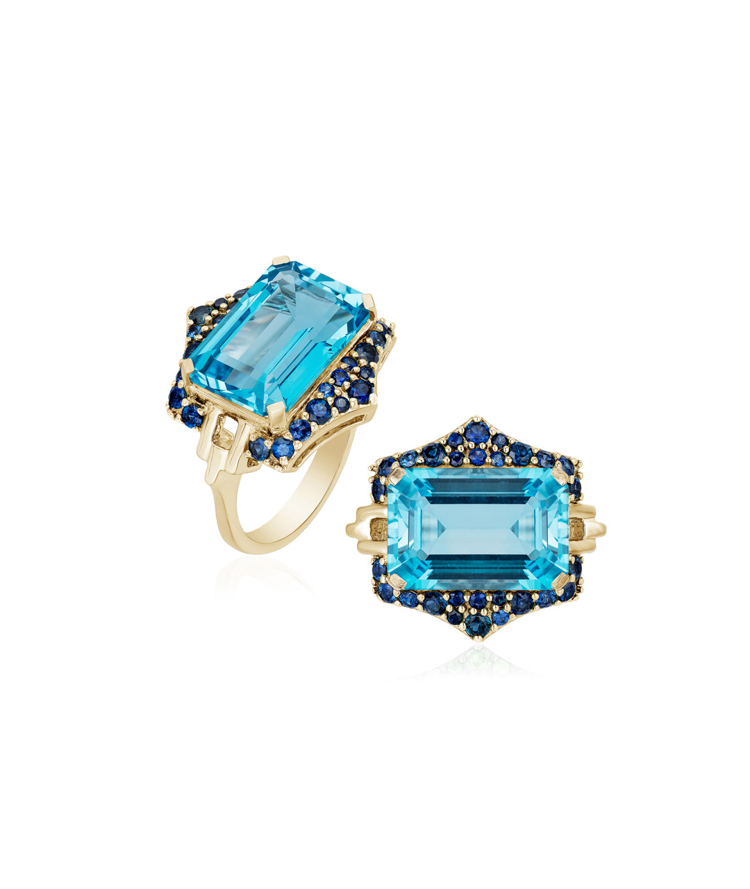 Blue Topaz with Sapphire