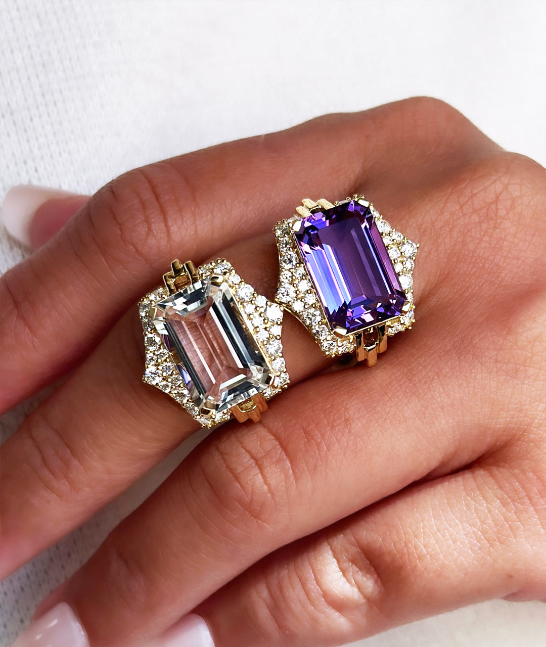 Amethyst with Diamond