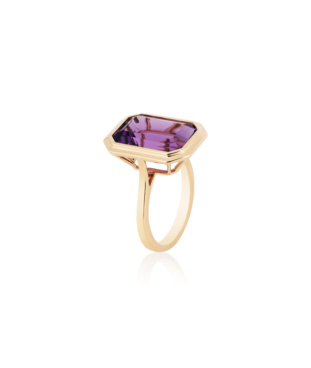 Yellow gold-Amethyst