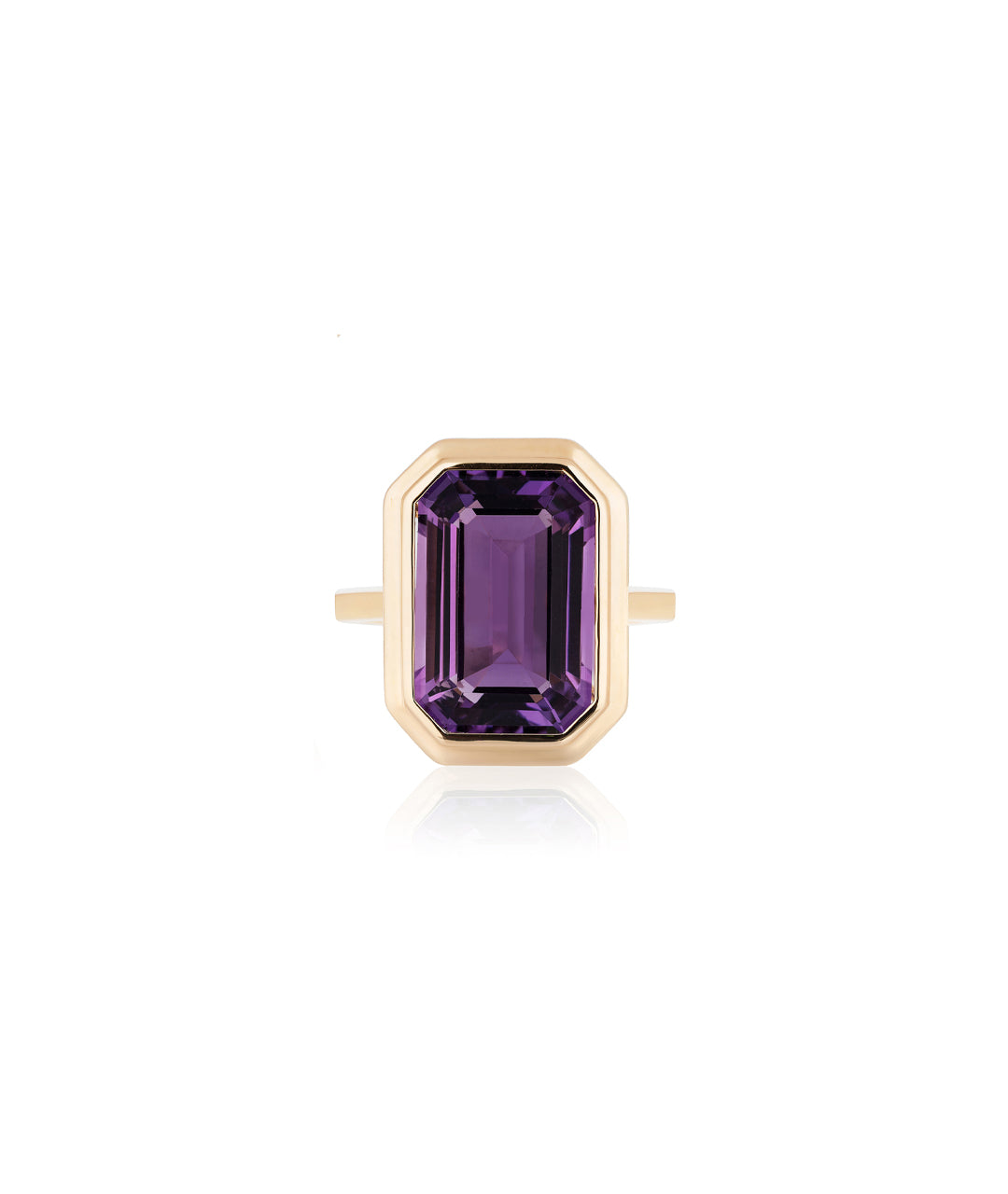 Yellow gold-Amethyst