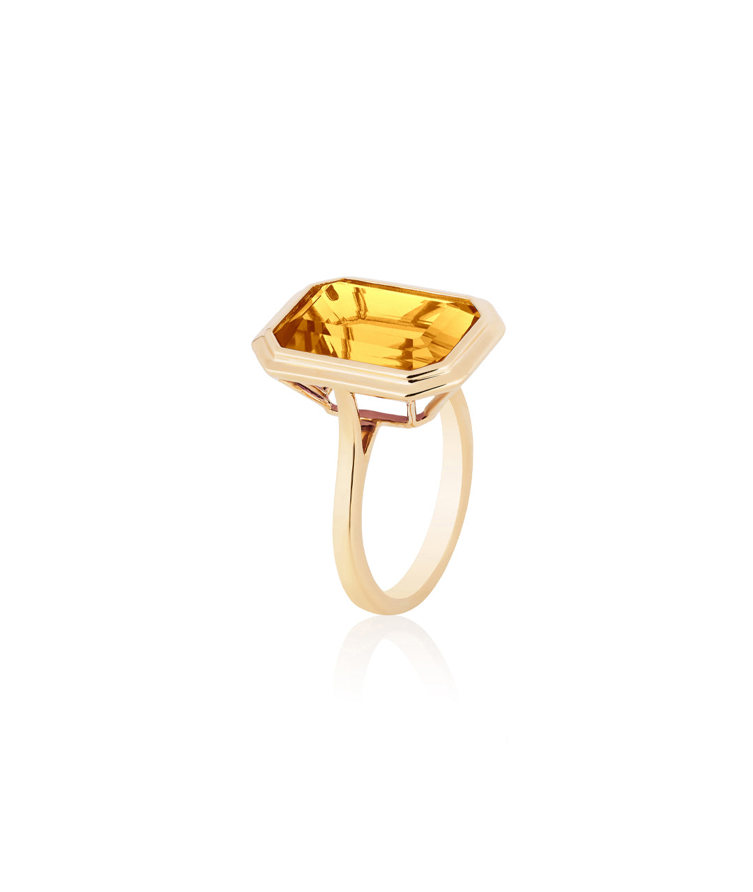 Yellow gold-Citrine
