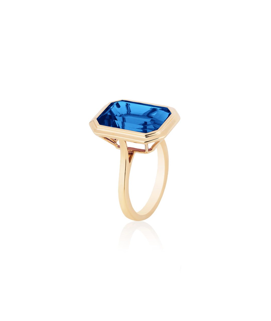 Yellow gold-London Blue Topaz