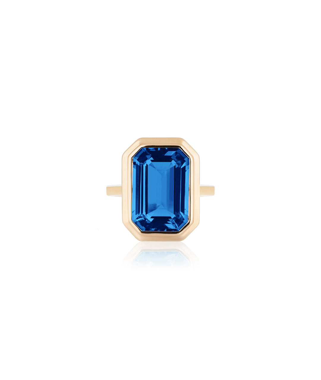 Yellow gold-London Blue Topaz