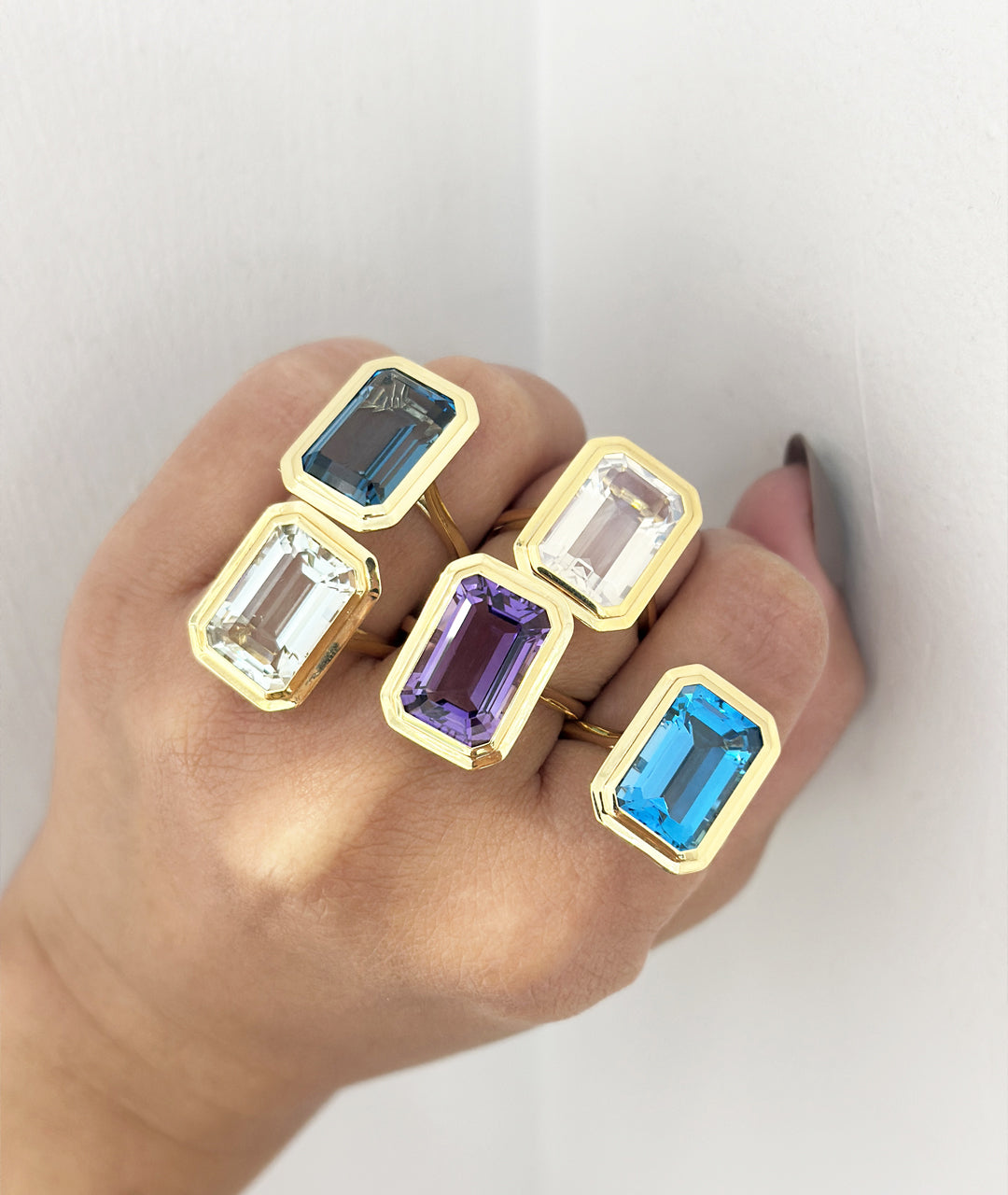 Yellow gold-London Blue Topaz