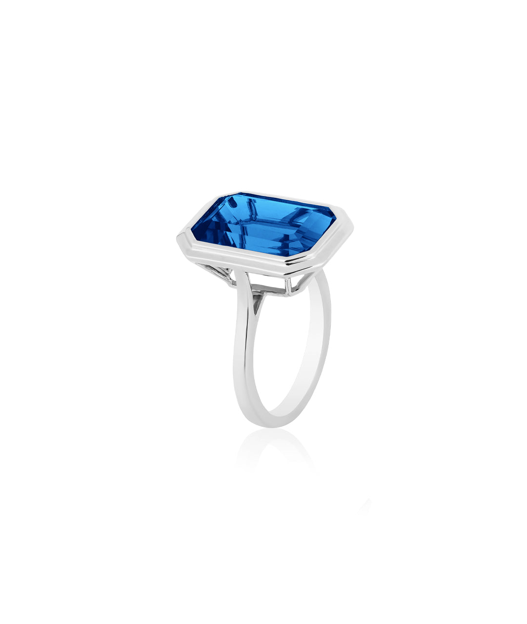 White gold-London Blue Topaz