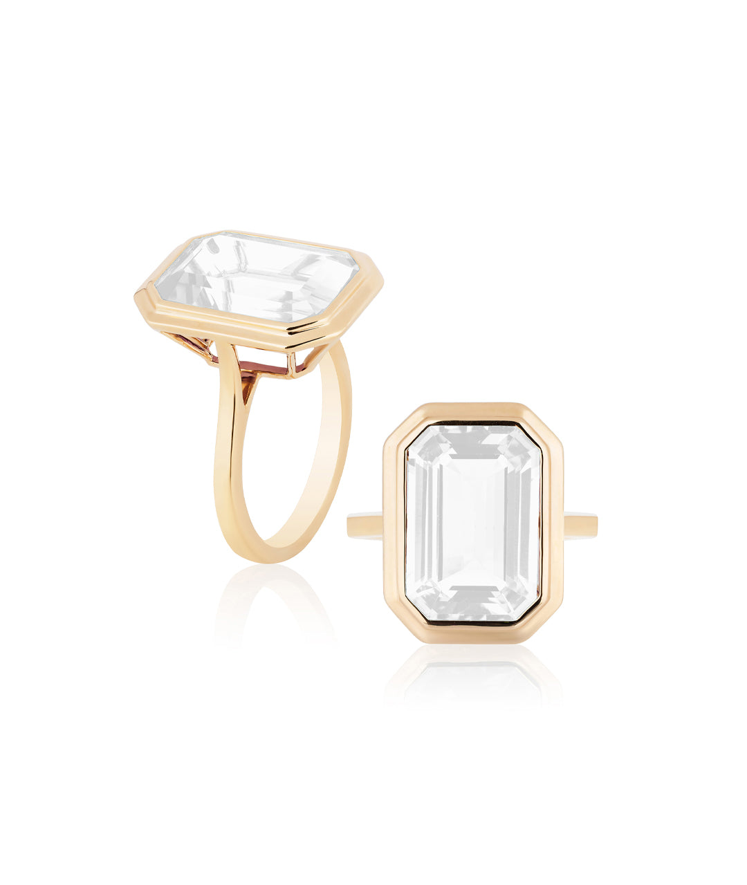 Yellow gold-Moon Quartz