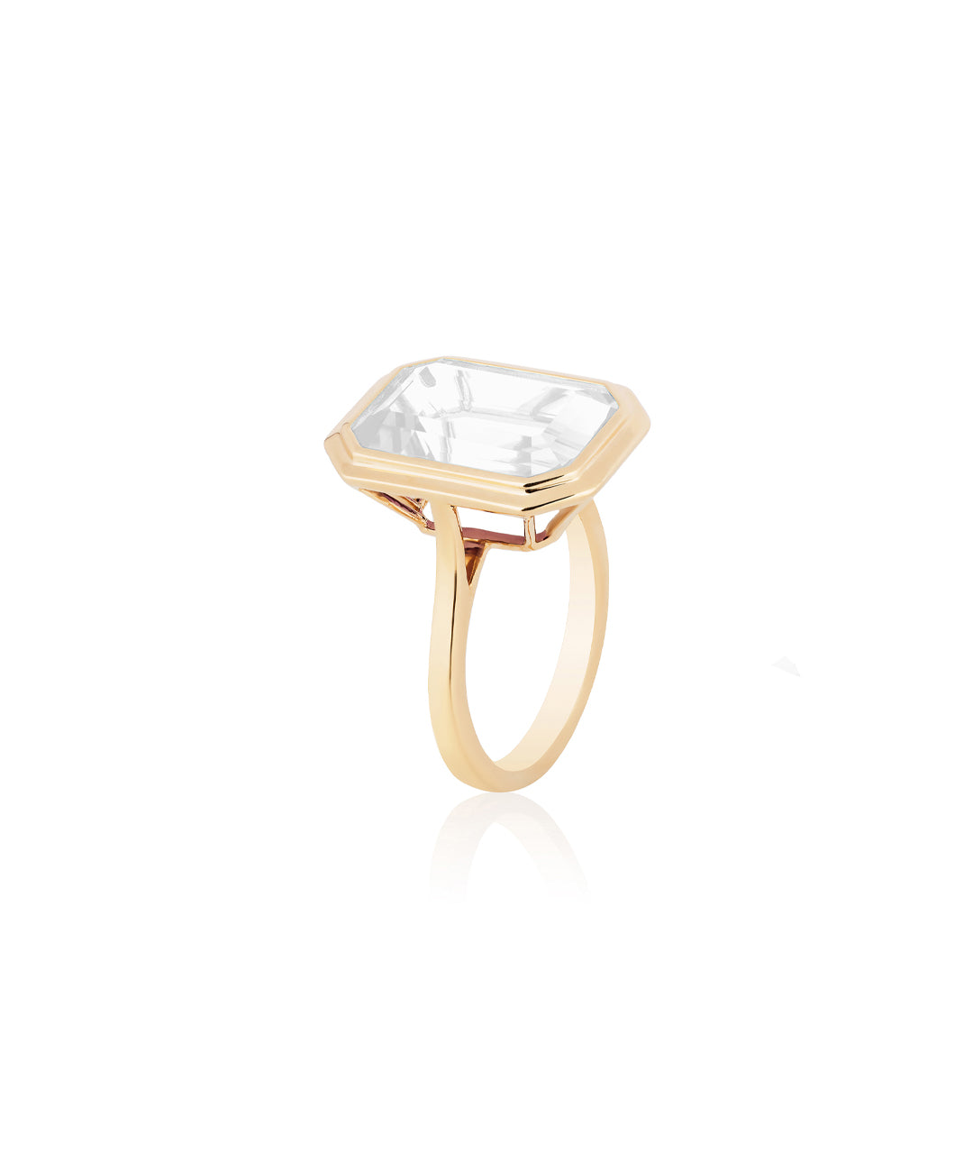 Yellow gold-Moon Quartz