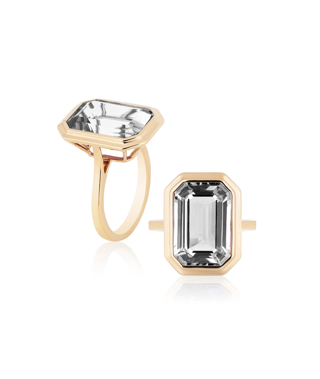 Yellow gold-Rock Crystal