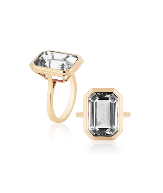 Yellow gold-Rock Crystal