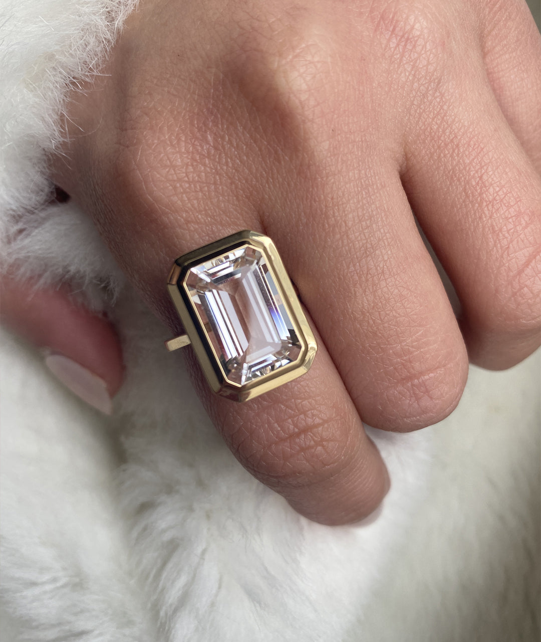 Yellow gold-Rock Crystal