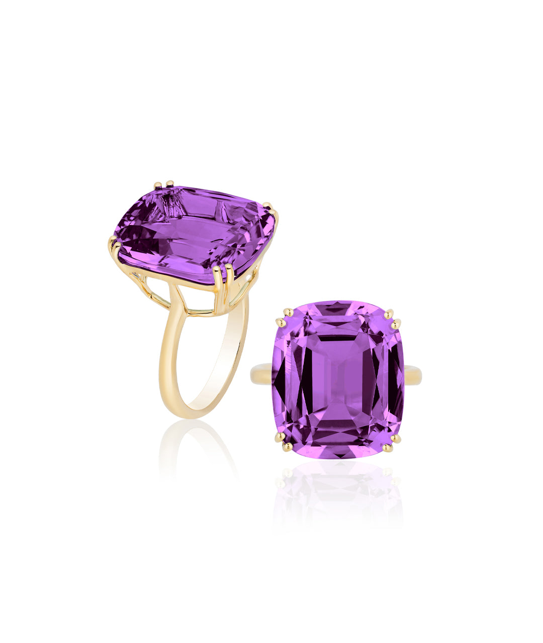 Yellow gold-Amethyst